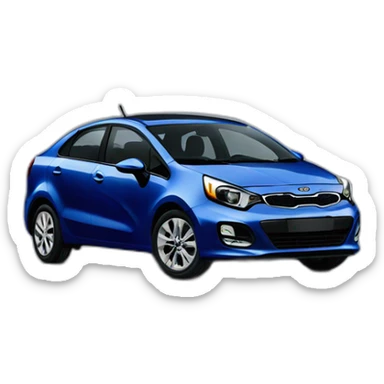 Front Dark blue kia rio 2012 sticker