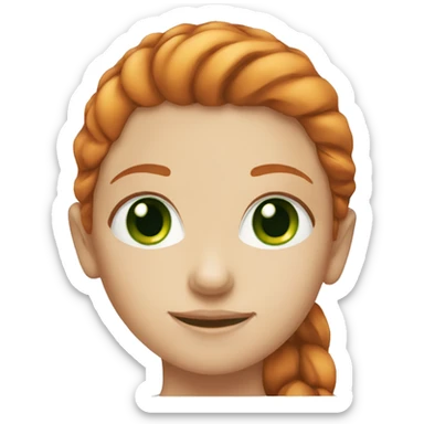 ginger haired girl with green eyes sticker