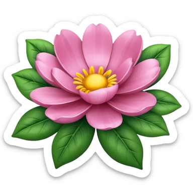 silk flower sticker