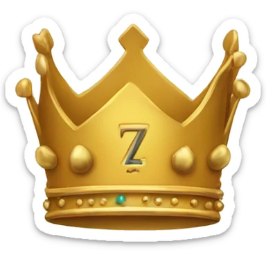 The letter Z with a golden crown  sticker
