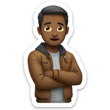 Guy looking at his watch impatiently  sticker