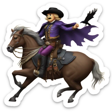 Buffalo bill fighting Baltimore raven sticker