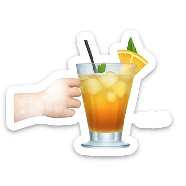 Three cocktails in hands sticker