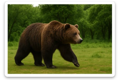 Grizzly bear sticker