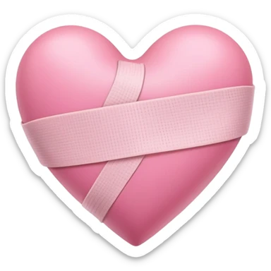 make a pink heart 🩷 with a bandage 🩹 on it emoji  sticker
