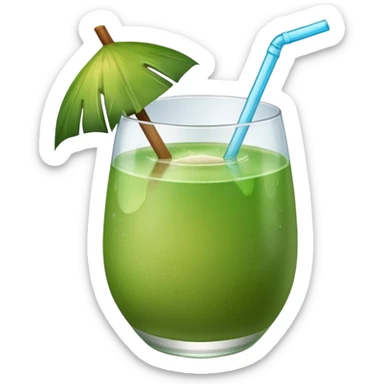Green Coconut water sticker