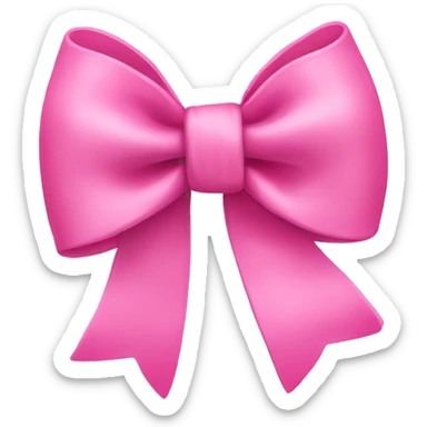 Pink bow sticker