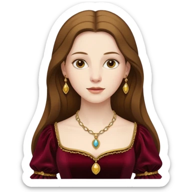  portrait of a Renaissance woman sticker