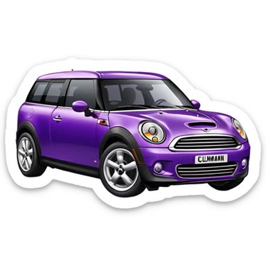 Mini Cooper clubman purple sticker