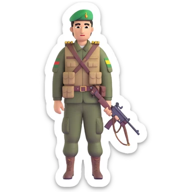 Kurdish Peshmerga fighter with traditional clothing sticker