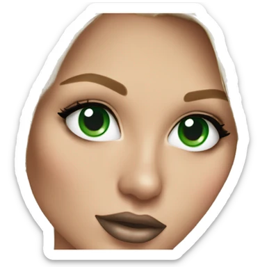 Realistic victoria secret model blonde green eyes  sticker