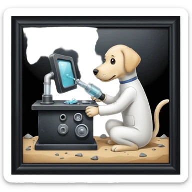 Secretive lab in a deserted place  sticker