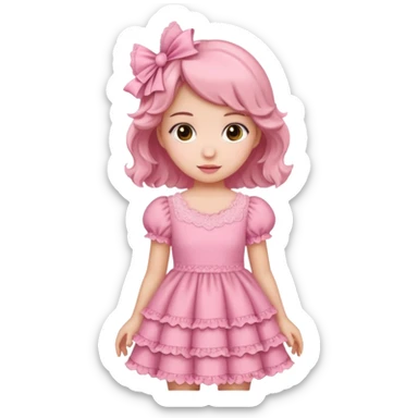 barbie girl dress color sticker