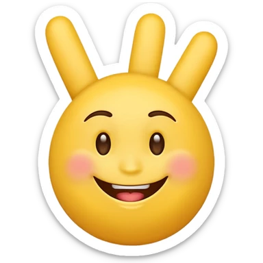 Emojis qui souris sans montrer ses dent et qui fait un fuck sticker