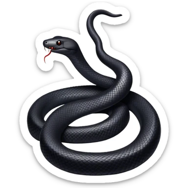 Black snake sticker
