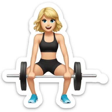 Weight lifting Taylor swift sticker