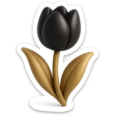 tulip in balloon style with vibrant colors sticker