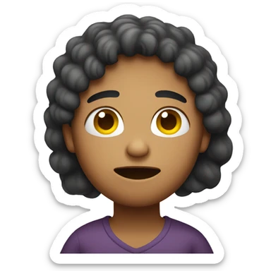 person with stomach pain sticker