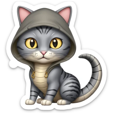 Cat and cobra sticker