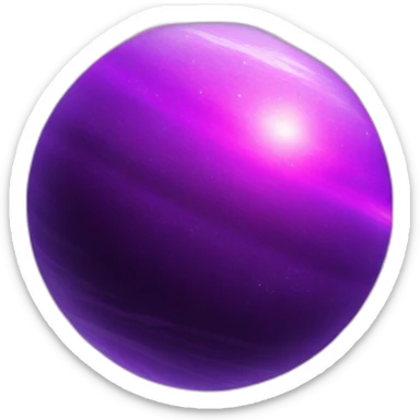 purple planet , lazer beam sticker