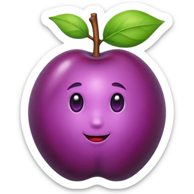 one small plum sticker