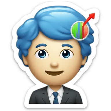 a graph of growing interest in business digitalization sticker