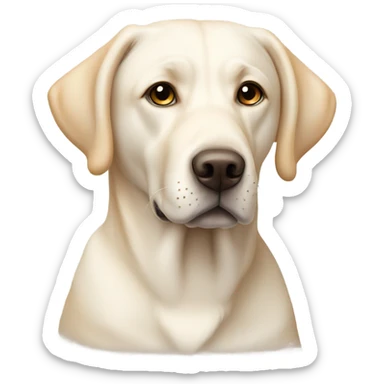 White Labrador with tan edges and on the tips  ears  sticker