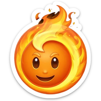 fire magic ball sticker