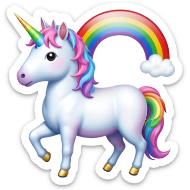 farting unicorn sticker