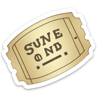 theater ticket sticker