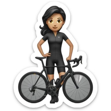 dark-hairfemale-cyclist sticker