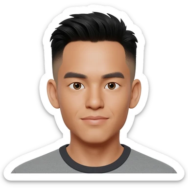 Pinoy version kahawig ni Henry Golding Fade HairCut 25 years old sticker