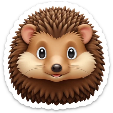 Make cosy hegehog sticker