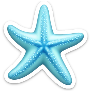pastel blue starfish sticker
