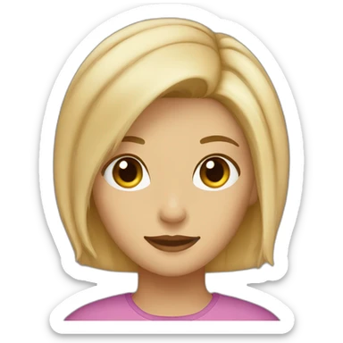 Blonde with short hair and tortoise shell cat sticker