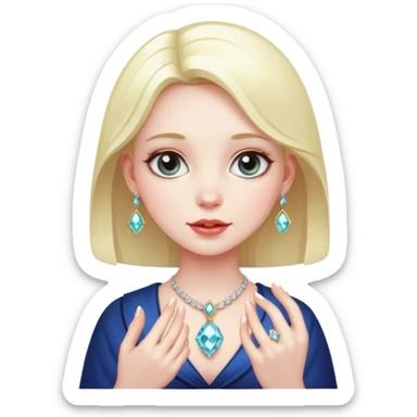 girl carry jewel  sticker