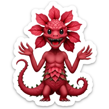 a flower like a monster a demogorgon basically sticker