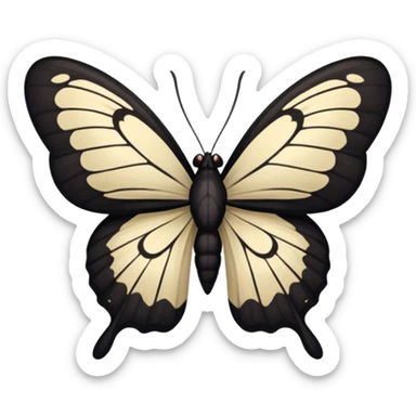 mariposa negra parecida a una polilla sticker