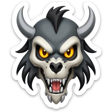 Skeletal-Skull-faced-Obstagoon-Houndoom-Salandit-fusion sticker