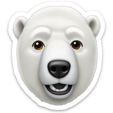 Polar bear as Muhammad Ali sticker