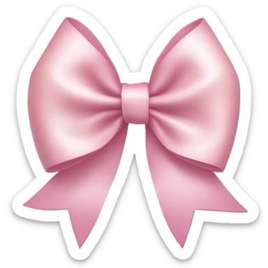 Light pink ribbon bow sticker