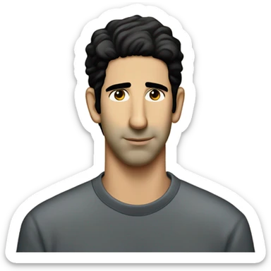 younger David Schwimmer very sad, no facial hair sticker