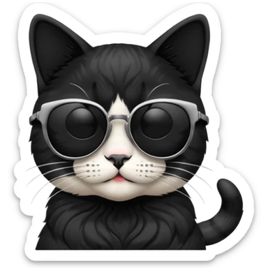 Cat with sunglasses sticker