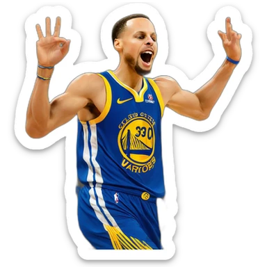 steph curry celebration sticker