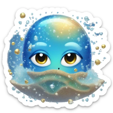 Sparkly ocean sticker
