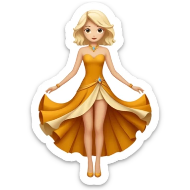 Beautiful elegant elemental Abstract La Creatura full body sticker