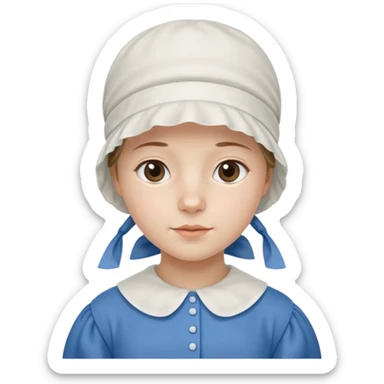 Puritan young girl Amish  sticker