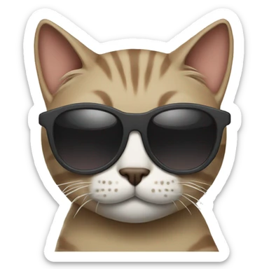 Cat with sunglasses sticker