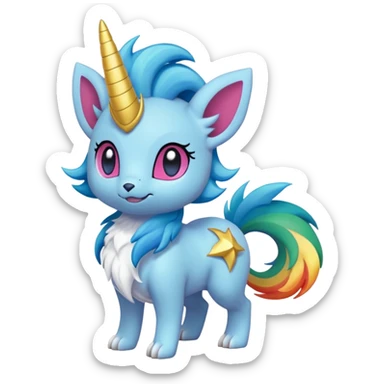 Plagg-Tikki-Celestia-Trixie-Fakémon-Pokémon-animal-hybrid-fusion-creature (full body) sticker
