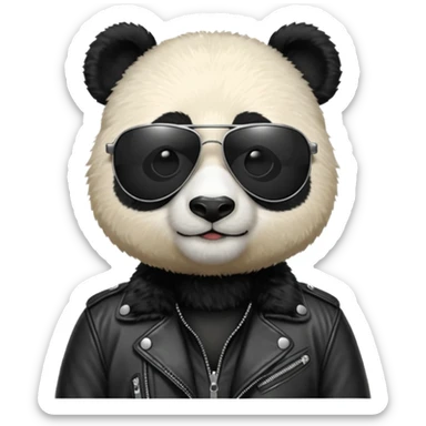 rockstar panda sticker